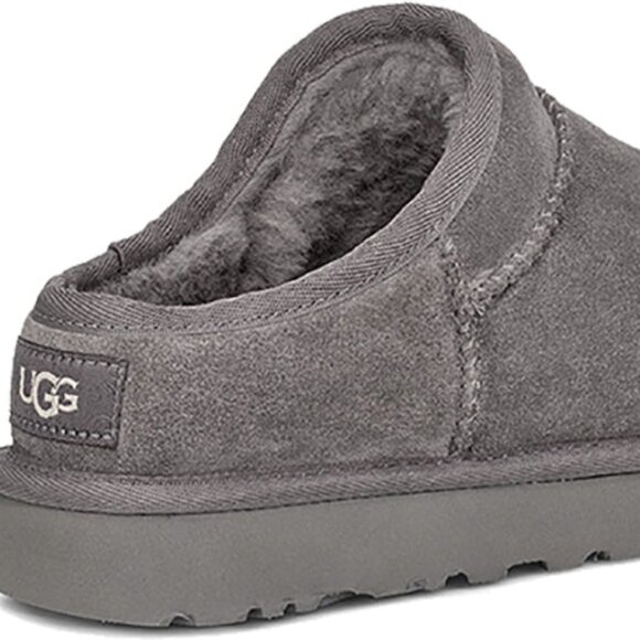 UGG Grey Classic Slippers Loafers Cozy Slip-Ons - Picture 6 of 7